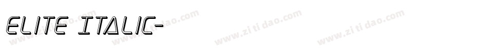 Elite Italic字体转换
